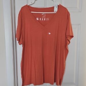 Maurices Women's Orange V-Neck Short Sleeve Tee